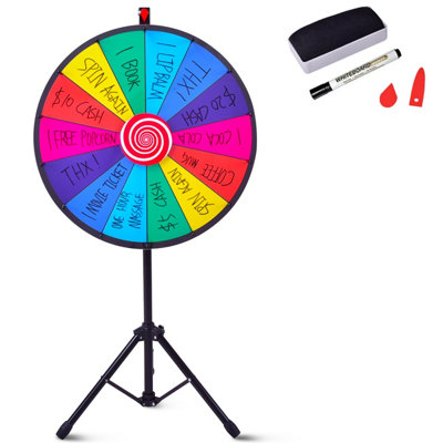 Costway Table Prize Wheel Carnival Desktop Spinning Wheel Raffle Game ...