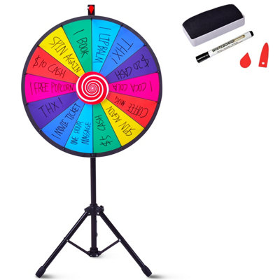 Costway Table Prize Wheel Carnival Desktop Spinning Wheel Raffle Game