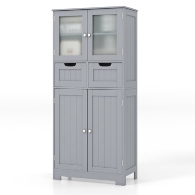 Costway Freestanding Bathroom Storage Cabinet Linen Tower Kitchen