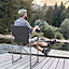 Costway Tall Hunting Chair Folding Oversized Director Chair w/ Side Table Portable Camping Chair