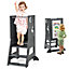Costway Toddler Kitchen Stool Helper Bathroomd Ajustable Baby Standing Tower