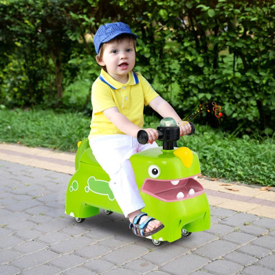 COSTWAY Toddler Ride on Toy Sit to Stand Riding Racer W/ Seat Storage Green