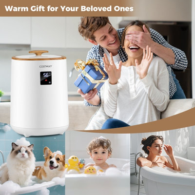 40L Luxury Towel Warmer Bucket With UV Lamp & LED Display - 12 Hour Timer For Bathroom & Spa