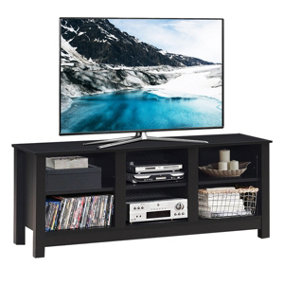 Costway TV Stand for TVs up to 55" Wooden 6 Storage Compartments TV Cabinet Table