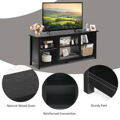 Costway TV Stand for TVs up to 65 Inches Wooden Modern TV Console Table W 6