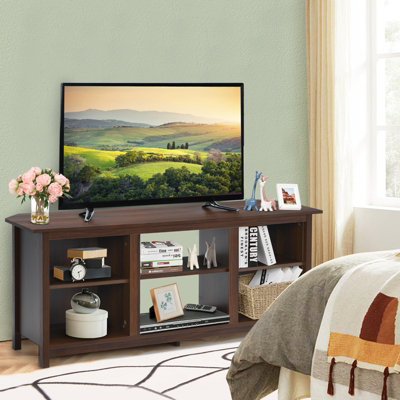 Costway TV Stand for TVs up to 65 Inches Wooden Modern TV Console Table W 6
