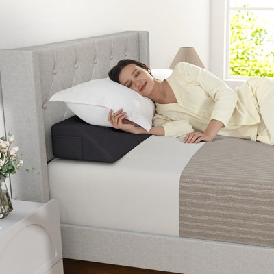 Costway Twin Size Bed Wedge Pillow Bolster Trapezoidal Pillow Gap Filler - 3