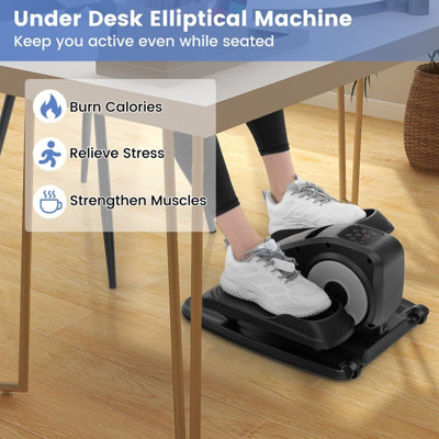 Costway Under Desk Elliptical Machine Electric Ellipse Leg Exerciser