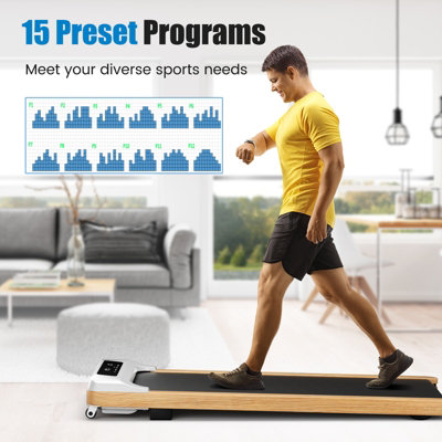 COSTWAY Under Desk Treadmill Walking Pad w/ 7-Layer Running Belt Jogging Machine
