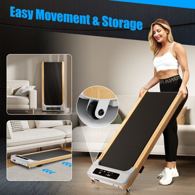 COSTWAY Under Desk Treadmill Walking Pad w/ 7-Layer Running Belt Jogging Machine