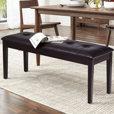 Dark brown on sale dining bench