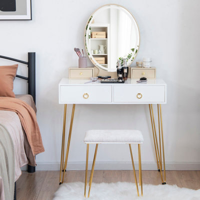 Vanity and store bed set