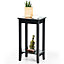 Costway Versatile 2-Tier Tall Side Table Narrow End Table Narrow Beside Storage Table