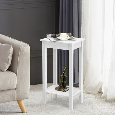 Silver tall deals side table