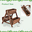 Costway Vertical Raised Garden bed Tiered Elevated Planter Stand w/ 3 Wood Planter Boxes