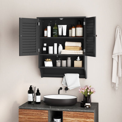 Bathroom cabinet with towel rack hotsell