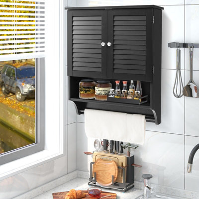 Cabinet with towel bar discount