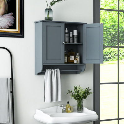 Bathroom wall cabinet with towel bar discount
