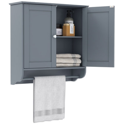 Wall cabinet with towel bar discount