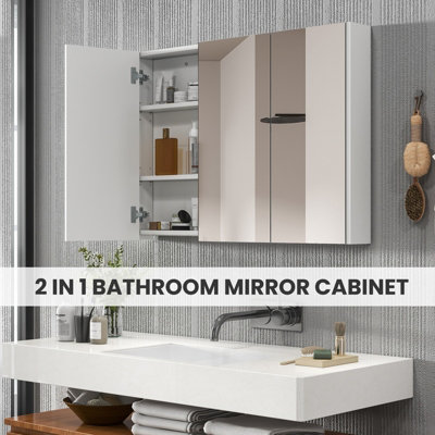 Large mirror cabinet with inside deals storage