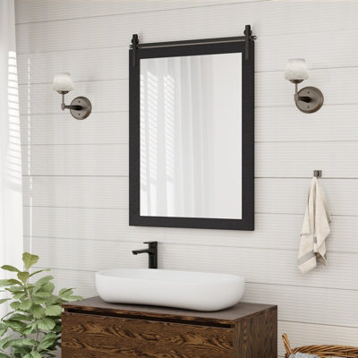 Costway Wall Mounted Mirror Vanity Make Up Farmhouse Wall Mirror ...