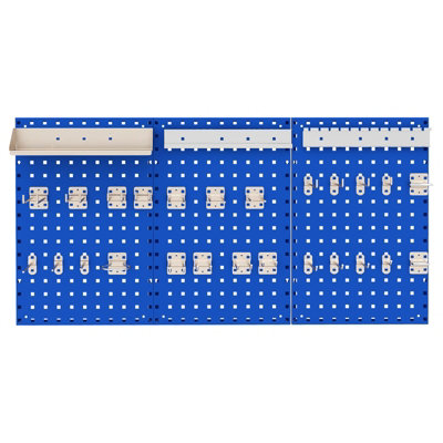 COSTWAY Wall-Mounted Pegboard Kit Pegboard Tool Organizing Kit-Navy