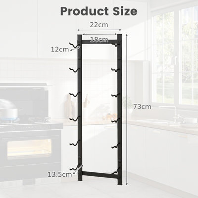 Costway Wall Mounted Wine Rack Hanging Metal Wine Display Rack for 6 Bottles