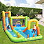 Costway Water Park Inflatable Bounce House w/ Double Slides & Basketball Hoop