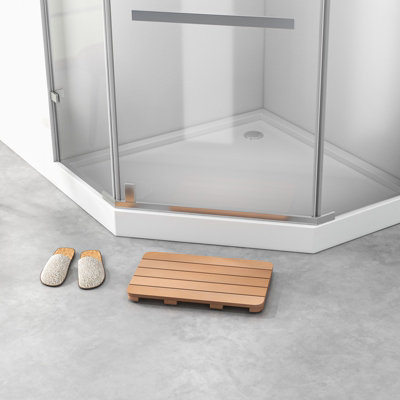 Costway Waterproof Bathroom Floor Mat HIPS Spa Shower Mats Non-Slip Foot Pads 55 x 34 cm - 3
