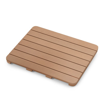 Costway Waterproof Bathroom Floor Mat HIPS Spa Shower Mats Non-Slip Foot Pads 60 x 48cm