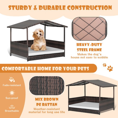 Raised dog bed pets at home sales