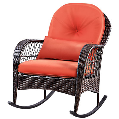 Costway Wicker Rocking Chair for Garden Patio