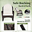Costway Wicker Rocking Chair Outdoor Mix Brown Patio Rocker