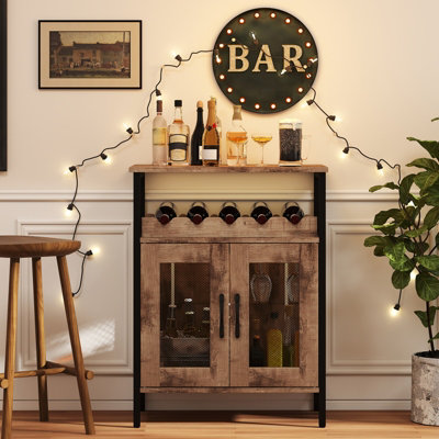 COSTWAY Wine Bar Home Liquor with Removable Wine Rack — free download
