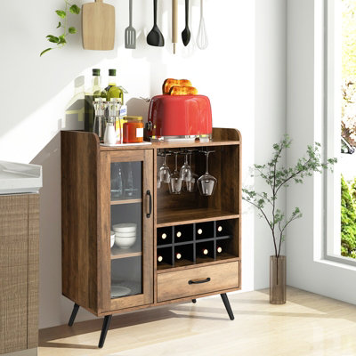 Wine hutch cabinet discount
