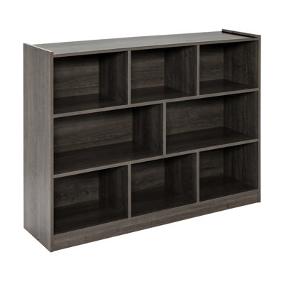 Costway Wood 3-tier Bookcase w/ 8-Cube Open Shelves Bookshelf Living ...