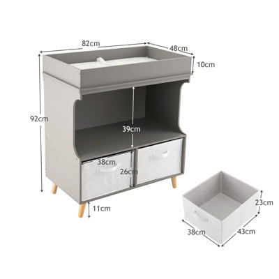 Infant dresser changing table clearance