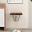Costway Wood Folding Shower Seat Wall Mount Shower Chair for Small Space