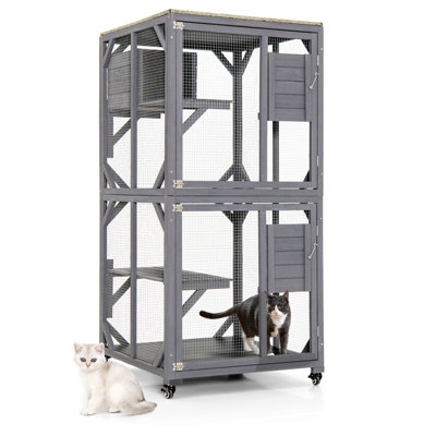 Cat cage on wheels hotsell