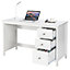 Costway Wooden Computer Desk Modern PC Laptop Table Writing Workstation w/3 Drawers