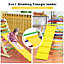 Costway Wooden Foldable Triangle Climber Step Training Ladder Pikler Toddler With Ramp
