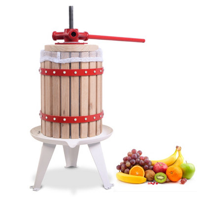 Costway Wooden Fruit Wine Press Apple Crusher Manual Juicer Juice Maker