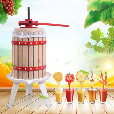 Costway Wooden Fruit Wine Press Apple Crusher Manual Juicer Juice Maker