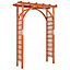 Costway Wooden Garden Arch Large Rose Trellis Pergola Arbour Climbing Plant Wood Archway