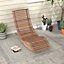 Costway Wooden Patio Rocking Chair Porch Rocker Sun Lounger W/ Widened Slatted Seat