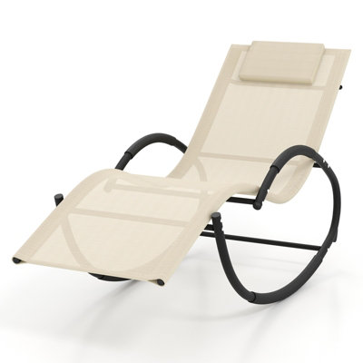 Costway Zero Gravity Rocking Lounge Chair Outdoor Rocking Chaise Lounge