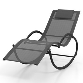 Costway Zero Gravity Rocking Lounge Chair Outdoor Rocking Chaise Lounge