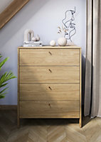 COSY Modern  Chest Of Drawers (H)1160mm x (W)920mm x (D)400mm - Stylish Bedroom Storage Solution with Four Generous Drawers