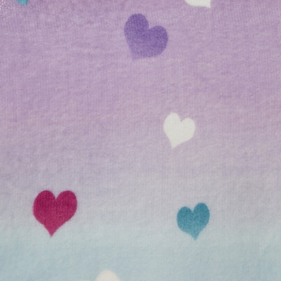 Cosy Ombre Heart Plush & Sherpa Reverse Duvet Cover Set