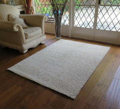 COSY PLUSH Modern,Thick,Soft Shaggy Rug, Cream